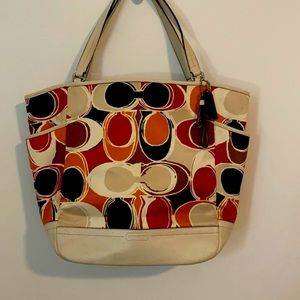 Coach purse, used multicolor